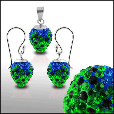 Luxurious design swarovski crystal ball earrings EARR6010-5 - Click Image to Close