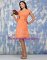 Great Orange Court Dresses for Sweet 16 Prom and Party with Ruching and Hand Made Flower Scoop Sleeveless Zipper