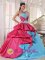 Cheap Seward Alaska/AK Quinceanera Dress Sweetheart Aqua Blue and Hot Pink