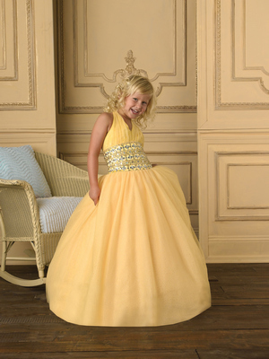 Cheap Ball gown V- neck Floor-length Flower Girl Dresses Style 13222 - Click Image to Close