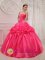 Hot Pink Ruch and Beading Quinceanera Dress Under 200 in New Wilmington Penncylvania/PA for winter