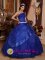 Cheap Fall Jonesboro Georgia/GA Top Seller Royal Blue One Shoulder Quinceanera Dress Beading