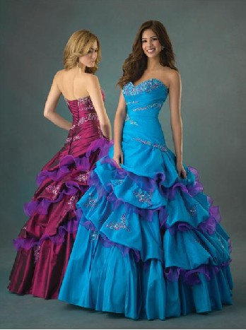 Beautiful ball gown sweetheart-neck floor-length satin and organza quinceanera dress l62902 - Click Image to Close