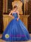 Sweetheart Organza Appliques Blue Quinceanera Dress For Cheap in Richmond Indiana/IN