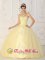 Raton New Mexico/NM Sweetheart Light Yellow Sweet 16 Dress Appliques In Cheap Spring