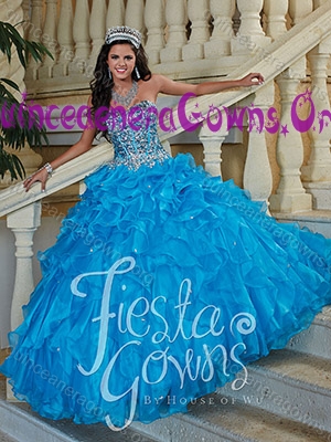 Modern Sweetheart Blue Quinceanera Dresses with Beading