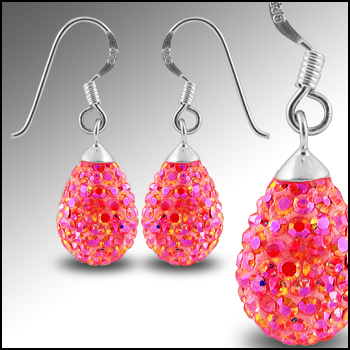 Latest Jewelry Beautiful Earrings with Swarovski Crystal EARR32019-13 - Click Image to Close