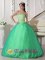 Tuscaloosa Alabama/AL Sweetheart Tulle Spring Green Quinceanera Dress For Cheap Beading