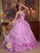 Strapless Organza Beading Quinceanera Dress Lavender Ruffles Beaded in LaPorte Indiana/IN for summer