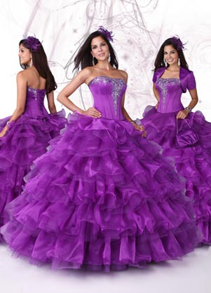 Beautiful Ball gown Strapless Floor-length Quinceanera Dresses Style 80083