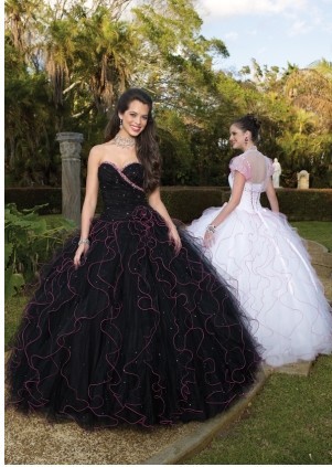 Romantic ball gown sweetheart-neck floor-length quinceanera dresses 87049 - Click Image to Close