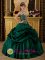 Beading Dark Green Cheap Quinceanera Dress with Pick-ups Appliques Sweetheart In Century City California