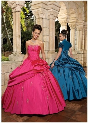 Cute ball gown strapless floor-length quinceanera dresses 87048 - Click Image to Close