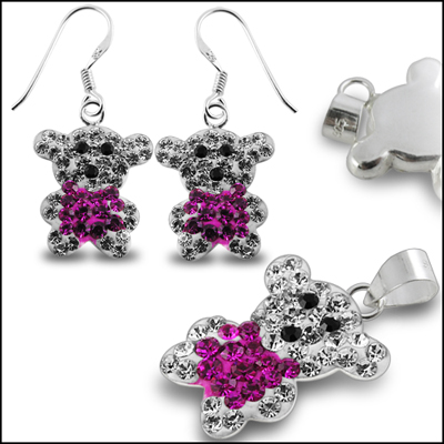 Pretty design swarovski crystal ball earrings EARR303-10 - Click Image to Close