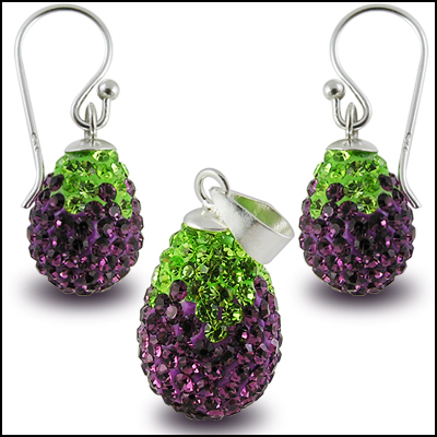 new fashion design swarovski crystal ball earrings EARR101 - Click Image to Close