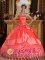 Appliques Watermelon Layered Ruffles Quinceanera Dress With Sweetheart In Menlo Park California /CA