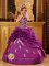 Temple City California /CA Fuchsia Pick-ups Quinceanera Dress Strapless With Appliques Beaded