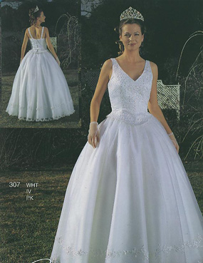 Consummate ball gown V-neckfloor-length Ivory Quinceanera Dama Dress L929018