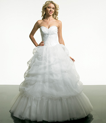 Perfect ball gown sweetheart neck floor-length white Quinceanera gown 220 - Click Image to Close