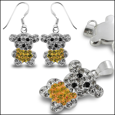 Gorgeous design swarovski crystal ball earrings EARR303-5 - Click Image to Close