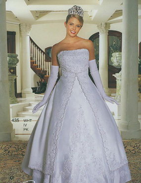 Vintage A-line strapless neck floor-length Quinceanera Dress L929094