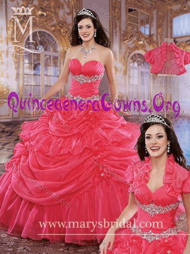 Affordable Sweetheart Beading Organza Quinceanera Dress - Click Image to Close