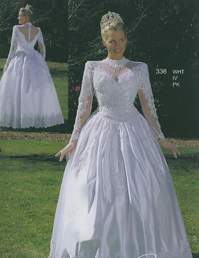 Exquisite ball gown long sleeves floor-length White Quinceanera Dama Gown L929045