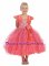 Organza Sleeveless Tea Length Flower Girl Dresses for Less and Beading and Ruffles