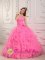 Gulf Breeze Florida/FL Sweetheart Beading Cheap Rose Pink Quinceanera Dress for Women