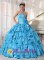 Hialeah Florida/FL Quinceanera Dress Sweetheart Aqua Blue Pieces Ruffles For Cheap Summer