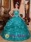 Apopka Florida/FL Quinceanera Dress Turquoise Strapless Appliques Turquoise