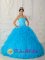 Boca Raton Florida/FL Teal Quinceanera Dress Sweetheart Tulled Besieged