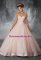 Dazzling Sweep Train Ball Gowns 15 Quinceanera Dress Pink Sweetheart Tulle Sleeveless Lace Up