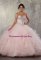 Custom Fit Baby Pink Lace Up Quince Ball Gowns Beading and Ruffles Sleeveless Floor Length