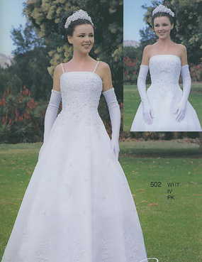 Simple A-line strap neck floor-length White Quinceanera Dress L9290100 - Click Image to Close