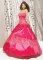 Exquisite ball gown strapless floor-length hot pink Quinceanera gown Q237