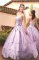 Wonderful ball gown strapless floor-length lilac Quinceanera gown 2320